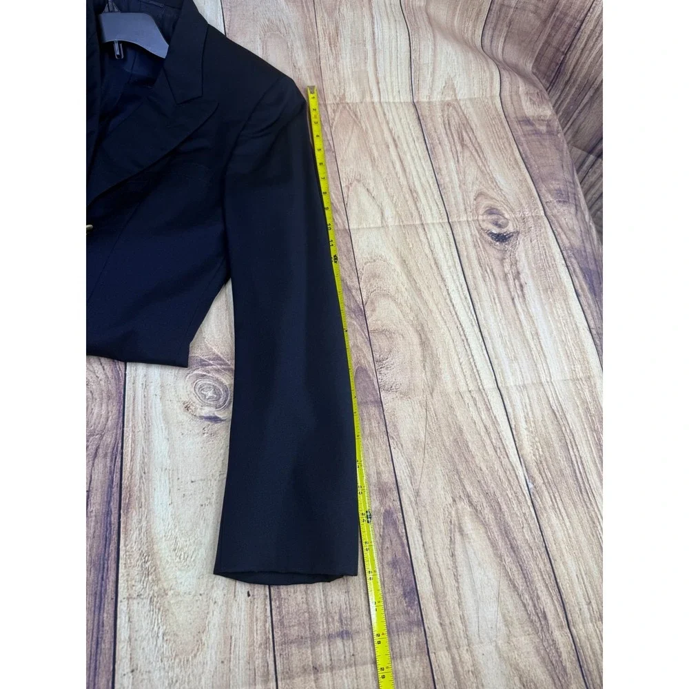 Vintage Gucci Navy Blue Wool Double Breasted Blazer Jacket Made in Italy